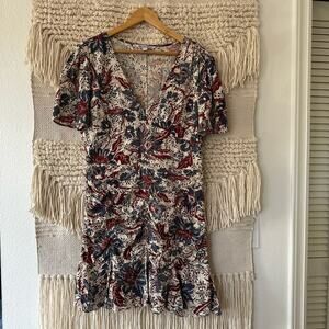 Walter Baker Josie Floral Print Ruched Dress